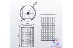China Revolving Security Full Height Turnstile Speed Gate Systems With Card Reader System supplier