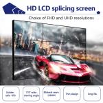 4k HD 2x2 3x3 splicing screen advertising display 49 inch 3.5mm narrow bezel lcd video wall monitor player for sale