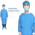 Elastic v neck Nonwoven SMS Disposable Surgical Gown against bacteria for sale