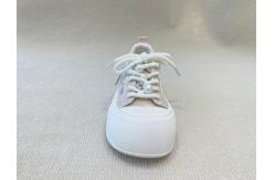 China Round Head Womens Pink Casual Shoes Rubber Outsole Pink Casual Sneakers supplier
