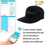 Bluetooth LED Message Hat Animated Display Cap For Party Festival