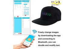 China Bluetooth LED Message Hat Animated Display Cap For Party Festival supplier