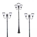 Aluminum IP65 Solar Lighting Villa Street Light Yard Electricity Power Pole LED Lamp for sale