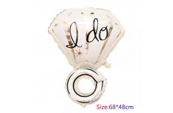 China Diamond Ring Shape I DO Aluminum Film Foil Balloons For Wedding Party supplier
