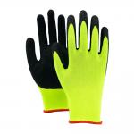 Black Crinkle Latex Coated Gloves Waterproof Abrasion Resistant Work Gloves for sale