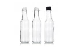 China 150ml Round 5oz Hot Sauce Bottles Glass Seasoning Bottle supplier