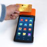 Capacitive Screen Wifi Handheld Pos Terminal With Printer for sale
