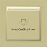 220VAC Hotel Energy Saving Switch Plastic Champagne / Silver Panel for sale