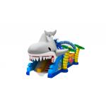 Shark Themed Inflatable Obstacle Courses Indoor Bounce House For Kids for sale