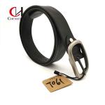 Multiscene Cowhide Genuine Leather Black Belt , Practical Men's Center Bar Belt for sale