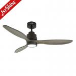 Lighting Solutions Service LED Ceiling Fan with 3 Wooden Blades and Remote Control