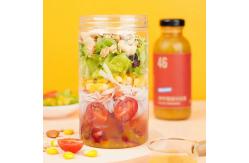China BPA Free Empty Salad Jar Plastic 8oz 12oz 16oz Cylinder Shape supplier