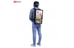 China 13000mA 22in Backpack Lcd Digital Billboard Vertical 250nits supplier