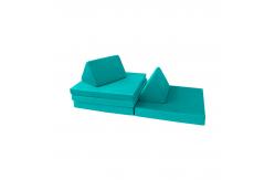 China OPEN-ENDED PLAY 6 PIECE VELVET FABRIC MODULAR SOFA WITH PROTECTIVE LINER supplier