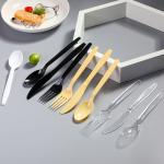 Disposable plastic Spoon Fork Knife with Customized Logo for sale