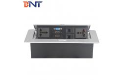 China 220V Square Desktop Pop Up Power Plug Zinc Alloy For Computer Supply supplier