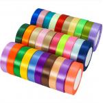40mm MultiColored Plain Satin Ribbon Customized Length Two Sided Satin Ribbon 50m Length for sale