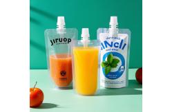China Custom Liquid Juice Packaging Stand Up Spout Pouches Doypack Bags supplier
