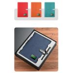 Moistureproof Power Bank Smart Notebook , Leather Notepad With Wireless Charger