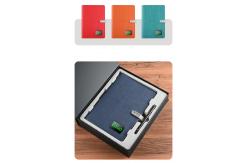 China Moistureproof Power Bank Smart Notebook , Leather Notepad With Wireless Charger supplier