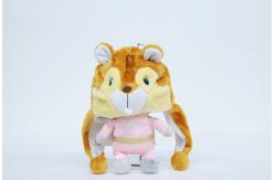 China Flexible Brown Soft Plush Toys Squirrel Shape One Piece Design 25 * 40CM supplier