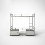 College Apartment Rust Proof Single Steel Bunk Beds With Strage Locker