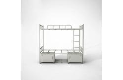 China College Apartment Rust Proof Single Steel Bunk Beds With Strage Locker supplier