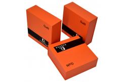China Orange Sliding Gift Packing Boxes With Custom Plastic Tray Insert supplier