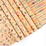 Brown 80gsm Kraft Gift Wrap Paper Roll Sheets 50X70cm Happy Birthday Pattern for sale