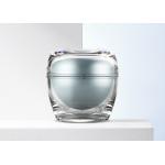 50g Clear Double Wall Cosmetic Plastic Jars Acrylic Cosmetic Jars for sale