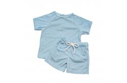 China Towel Terry Fabric Custom Tee Shirts Neutral Baby Cosy Raglan Sleeve Tshirts supplier
