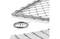 China High Strength Ferrule 7x7 Hole Stainless Steel Cable Rope Mesh Plain Weave Style supplier
