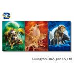 Angry Wolf Stock 3D Picture Lenticular Flip 0.6MM Thickness With Black MDP Frame for sale