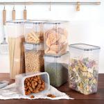 Hot Selling Plastic Cereal Storage Jars Airtight Food Storage Container Set