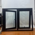 Waterproof Weatherproof Aluminium Slat Window Awning Black Aluminum Frame Awning Windows