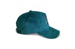 China Corduroy 5 Panel Baseball Cap With Self Strap Sublimation Patch supplier