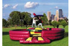 China Red Outdoor Inflatable Amusement Park With Sealed Gladiator Duel Arena supplier