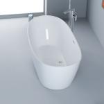Shining white Soaking Free Standing Bathtub With CE CUPC Certifications