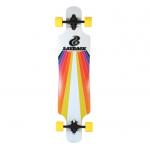 Layback Longboards Sunstripe Drop-Through White Longboard Complete Skateboard - 9.75 x 40 for sale