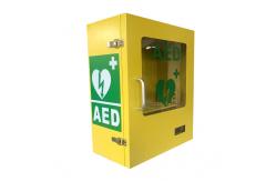China Yellow Outdoor Wall Mount Alarmed AED Cabinet With Heating System supplier