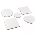 Non Slip Sublimation Ceramic Coaster Blanks With Cork Back 10cm And 10.8cm Size for sale