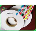 24mm 31mm 26gsm 28gsm 31gsm FDA Drinking Straw Wrapping Paper 4000 - 6000m Length for sale