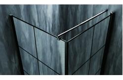 China Black Frame Stripes Shower Enclosures With 6mm Tempered Glass For Morden supplier