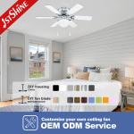 32 Inch 6 MDF Blade Classic Ceiling Fans Remote Control Energy Efficient