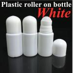 30ml 50ml 60ml HDPE Plastic White Plastic Deodorant Essential Oil Roll on Bottle with Roller ball for sale
