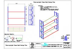 China Three - Upright Frame Steel Plate Light Duty Rack For Warehouse Storage supplier