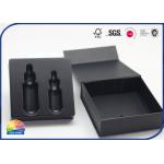Matt Lamination Magnetic Closure Customzied Logo Szie Black Foldable Gift Box With Plastic Foil for sale