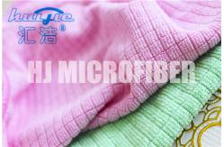 China MIcrofiber Weft Knitted Hand Towel home use kitchen stripe cleaning towel super soft supplier