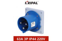 China PA Panel Mounted Industrial Plug IP44 63Amp 230V 3 Pole IEC Standard supplier