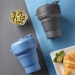 BPA Free 350ml Portable Silicone Folding Coffee Cup for sale